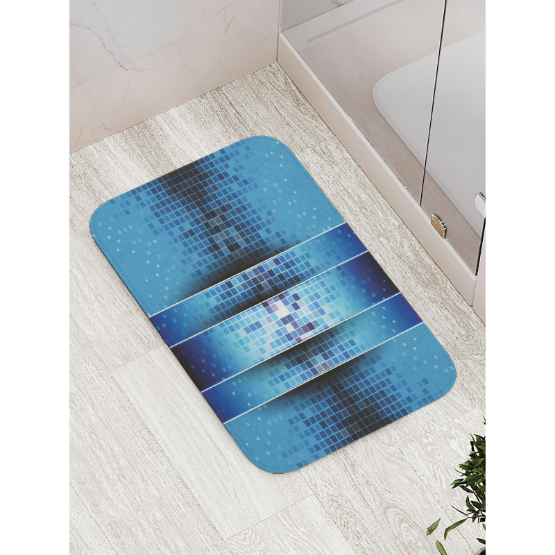 Mosaic Pattern Squares Bath Mat