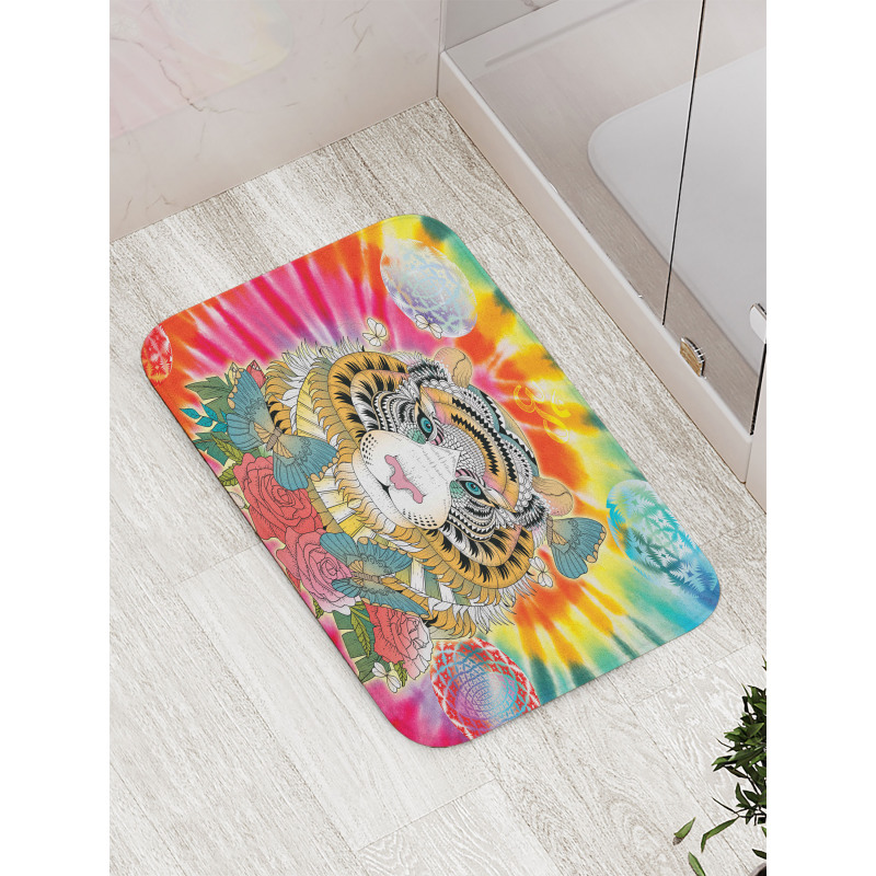 Tiger Head Bath Mat