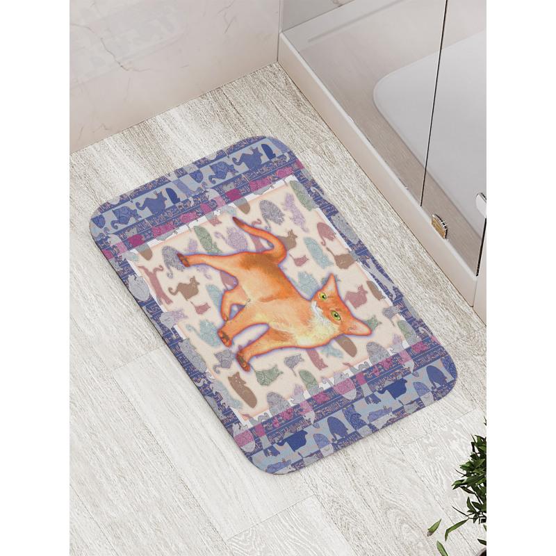 Cats Composition Bath Mat