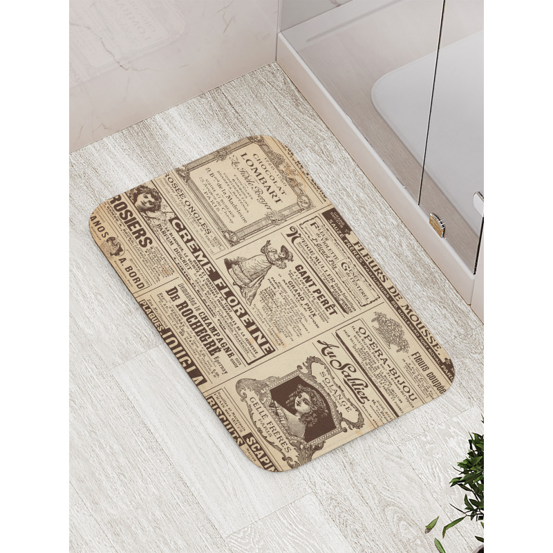 Historic French Journal Bath Mat