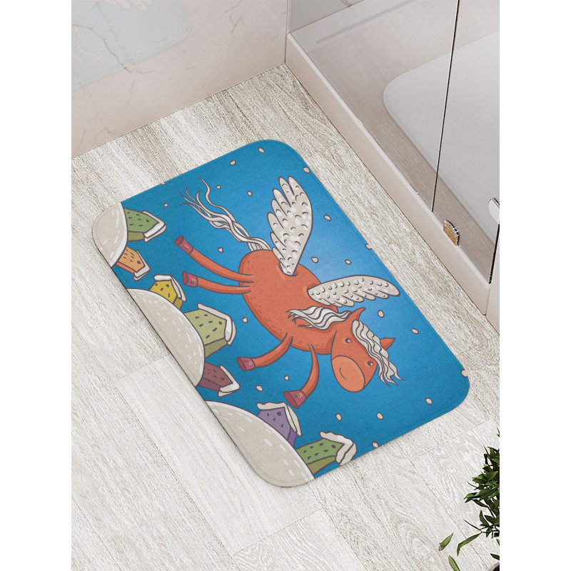 Horse Wings on Building Bath Mat