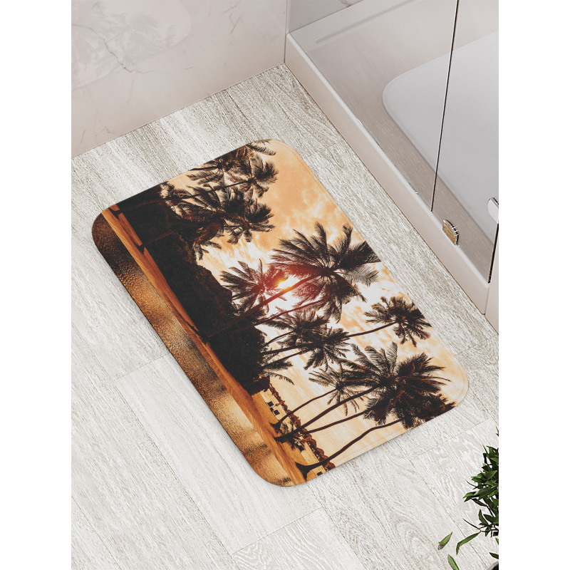 Ocean Sea Love Palms Bath Mat