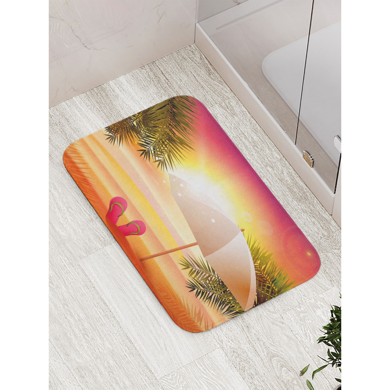Summer Sunset on Beach Bath Mat
