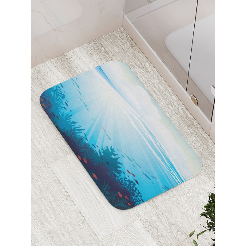 Fish Aquarium Coral Reefs Bath Mat