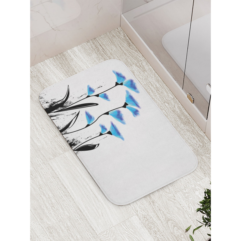 Flowers Tulips in Ombre Bath Mat