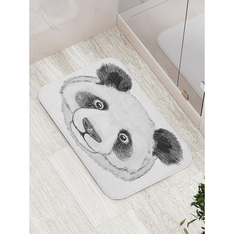 Hand Drawn Panda Bath Mat