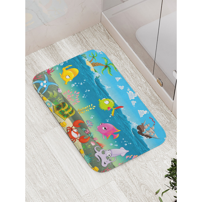 Sea Animals Underwater Bath Mat