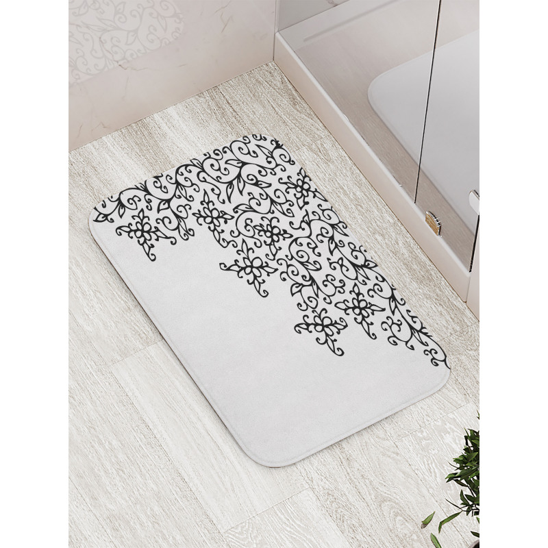 Floral Vignette Design Bath Mat