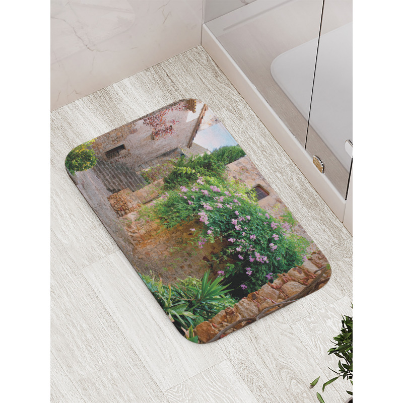 Summer Garden Flowers Bath Mat