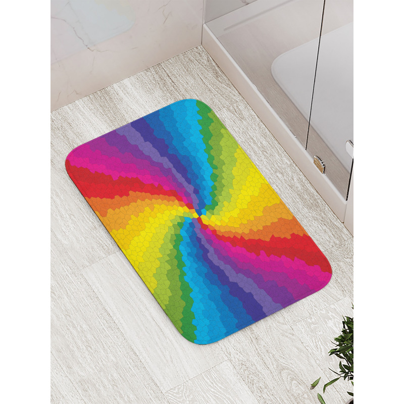 Stained Glass Rainbow Bath Mat