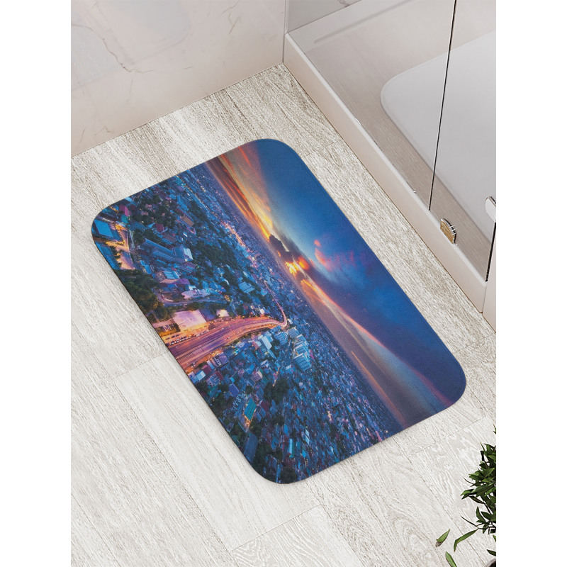 Bangkok Thailand Skyline Bath Mat