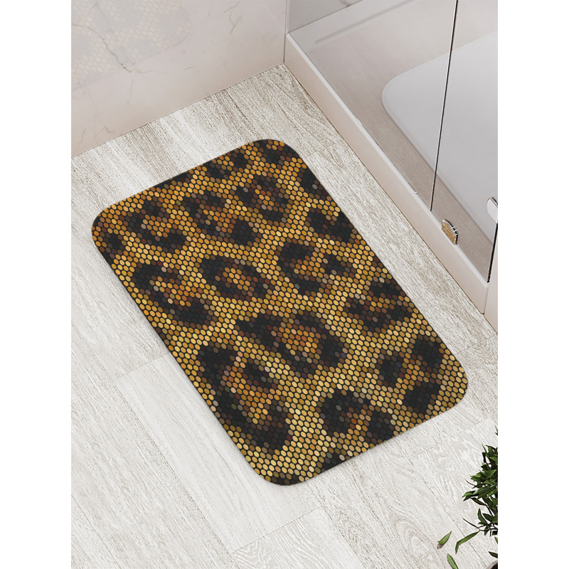 Leopard Motif Trippy Bath Mat