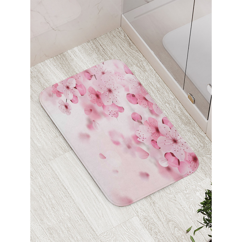 Eastern Sakura Flowers Bath Mat