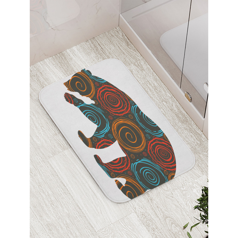 Bear Circles Dots Bath Mat