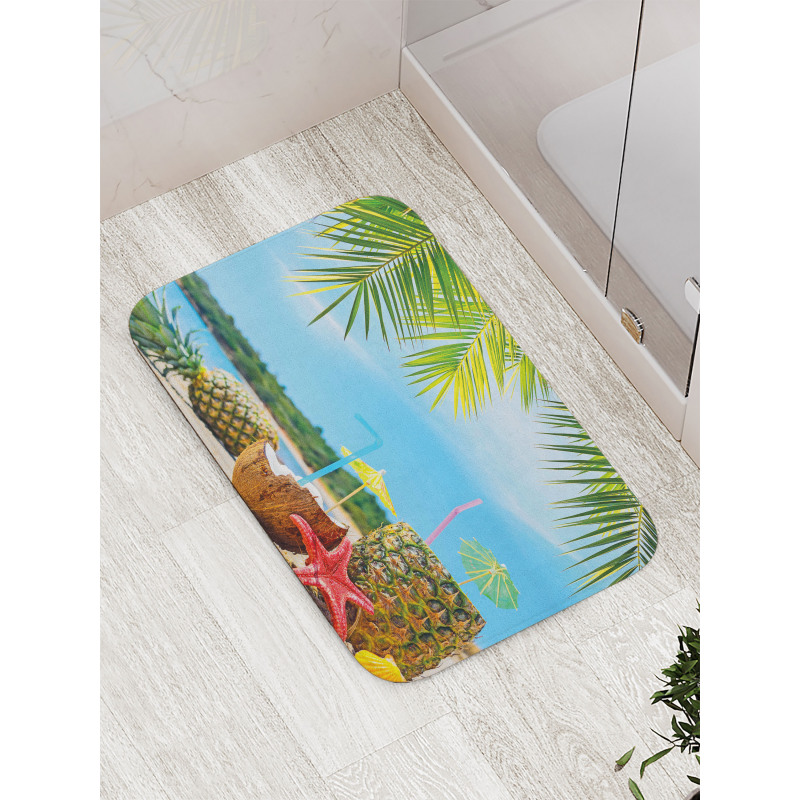 Coconut Pineapple Summer Bath Mat