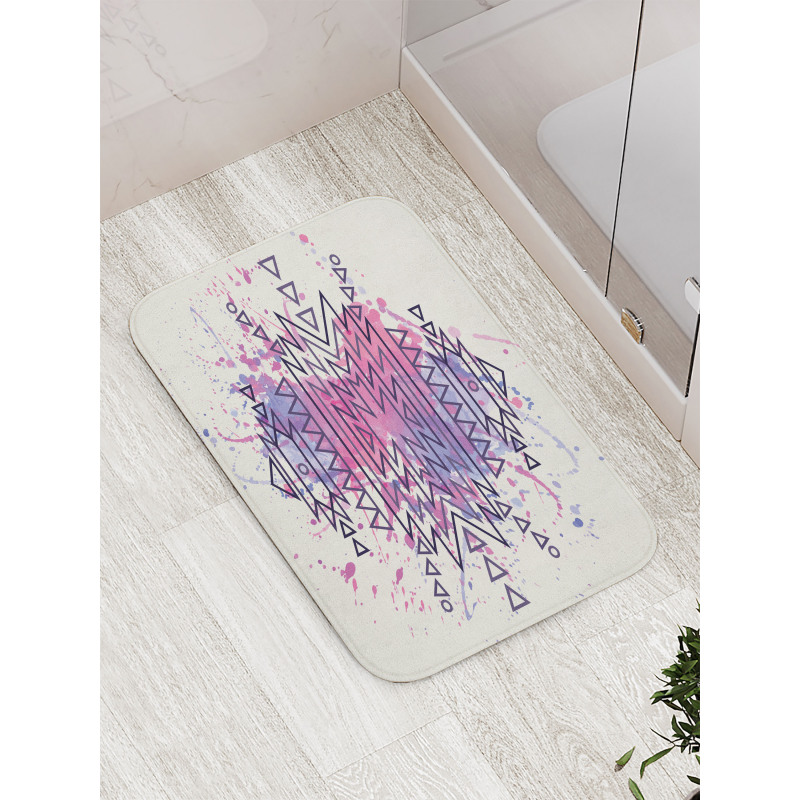 Motif Brushstroke Bath Mat