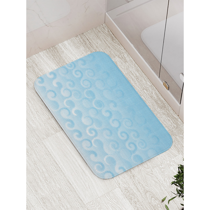 Spiral Circles Dots Bath Mat