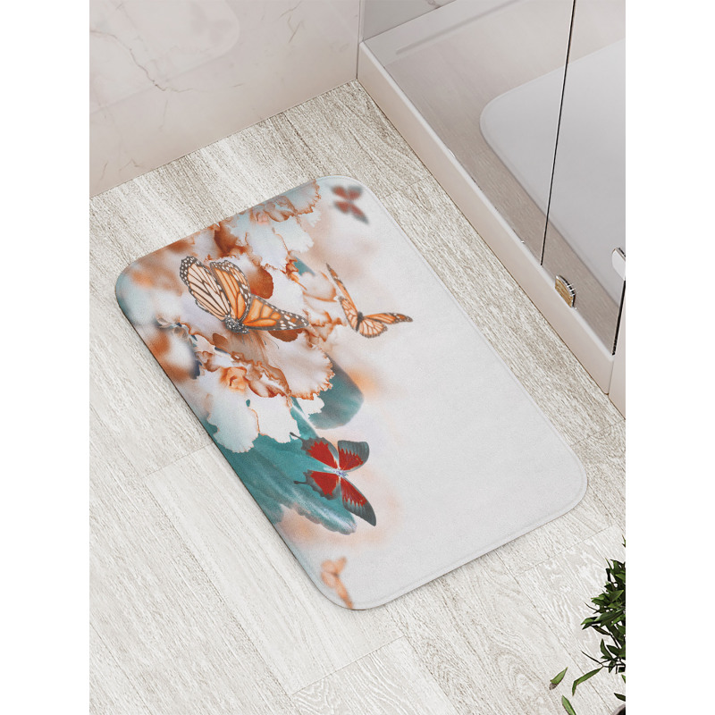 Colorful Butterflies Fly Bath Mat