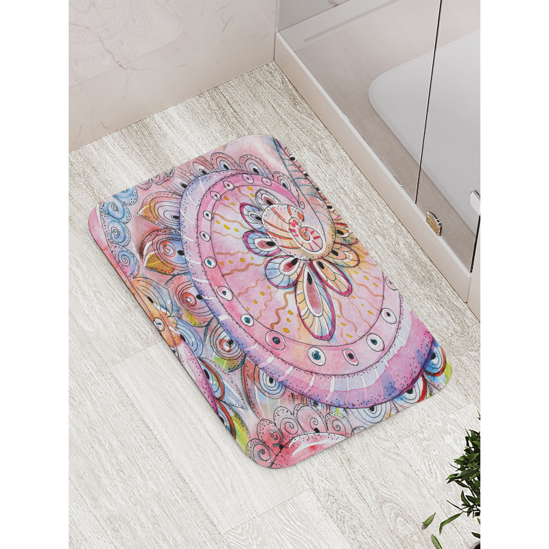 Watercolor Effects Art Bath Mat