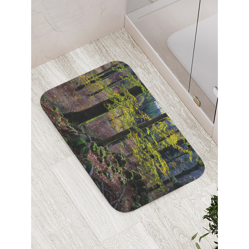 Trees Autumn Wilderness Bath Mat