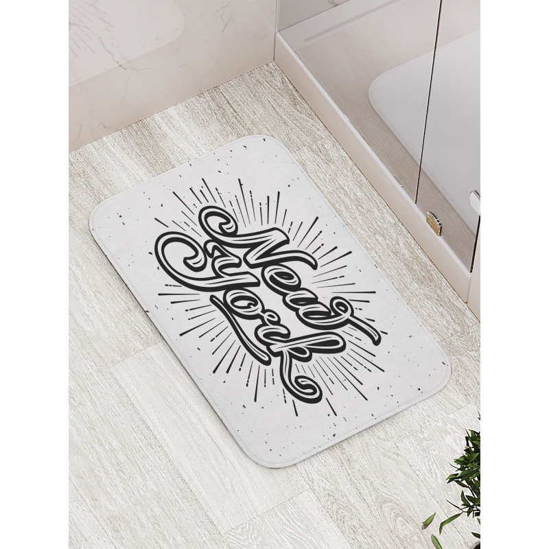 New York Typography Bath Mat