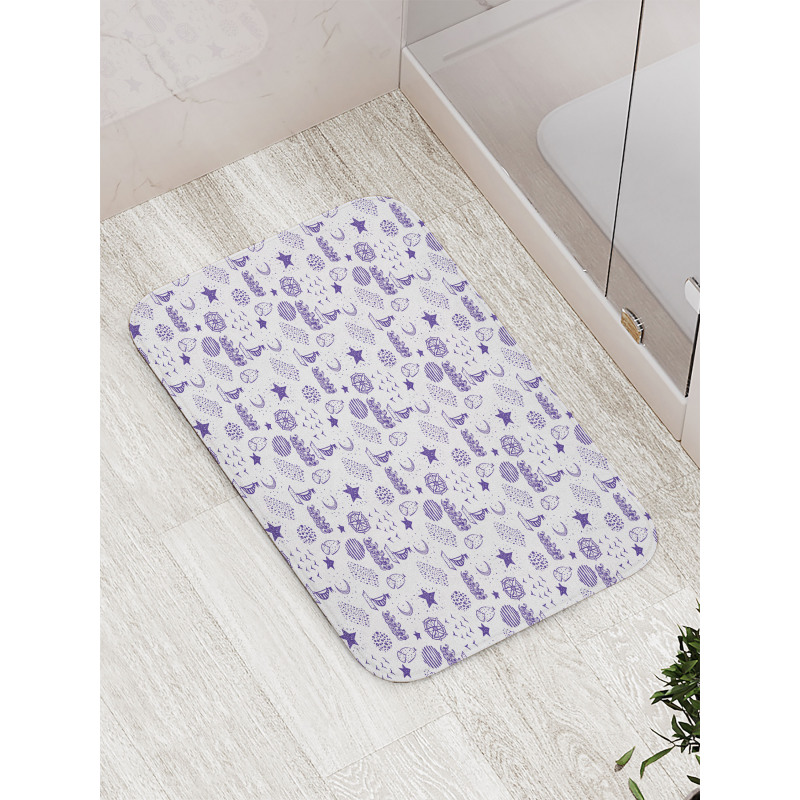 Boat Star Gulls Moon Shell Bath Mat