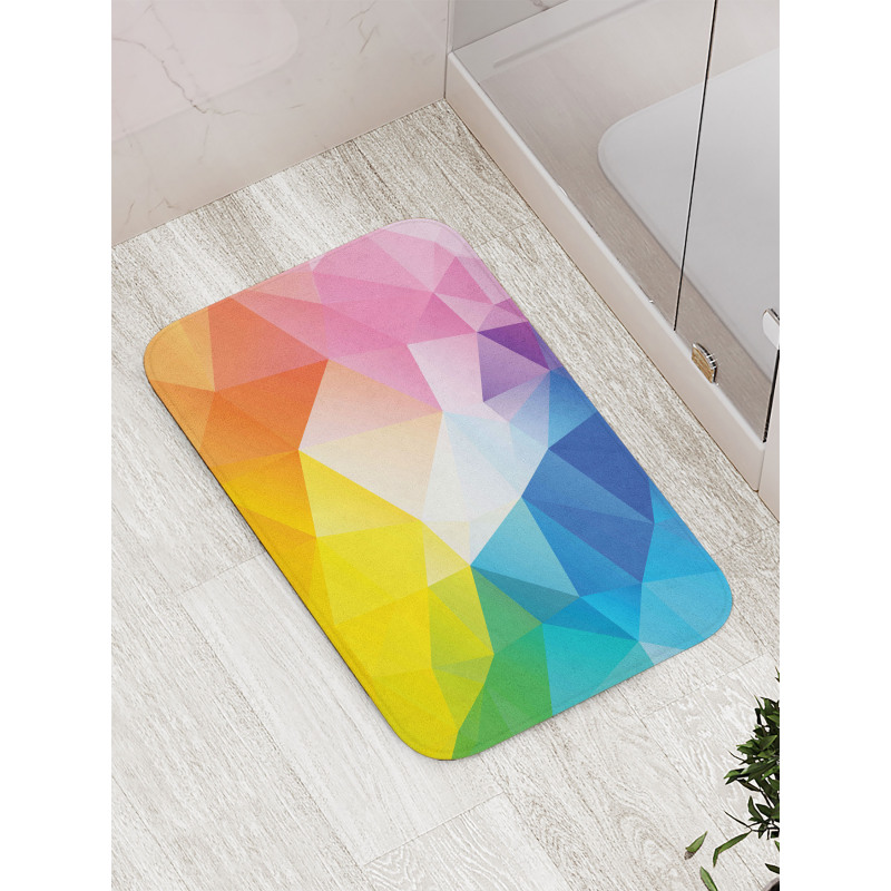 Fractal Colored Lines Bath Mat