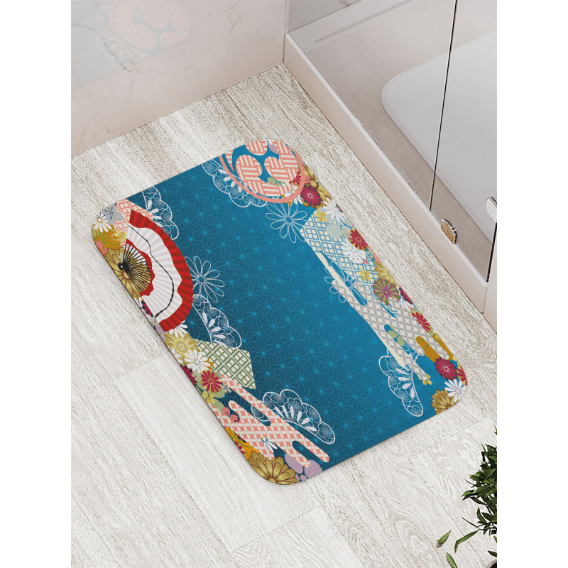 Modern Flowers Bath Mat