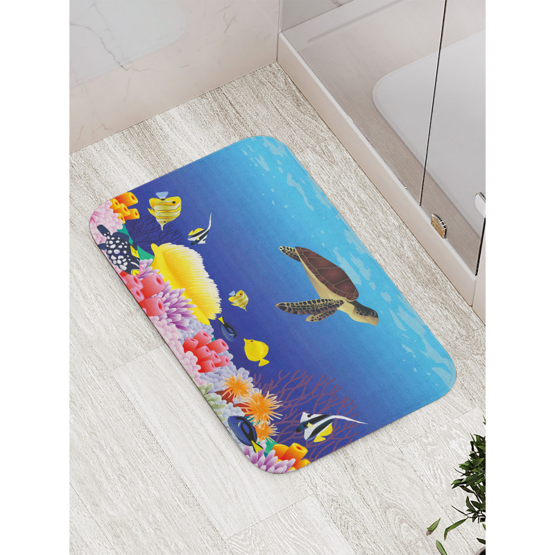 Deep Sealife Fish Moss Bath Mat