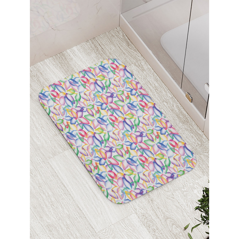 Colorful Flower Petals Bath Mat