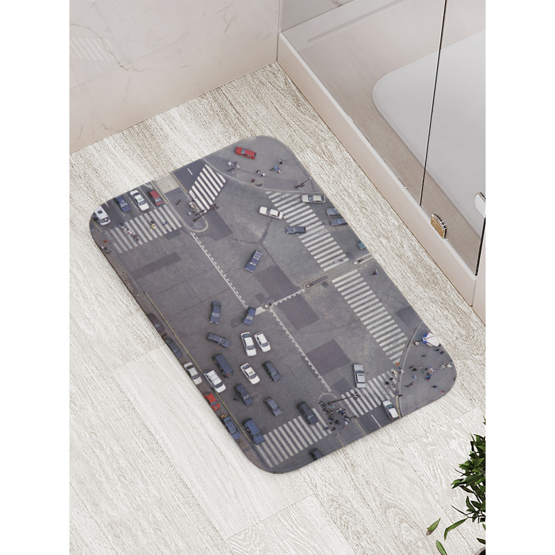 Road Intersection Paris Bath Mat