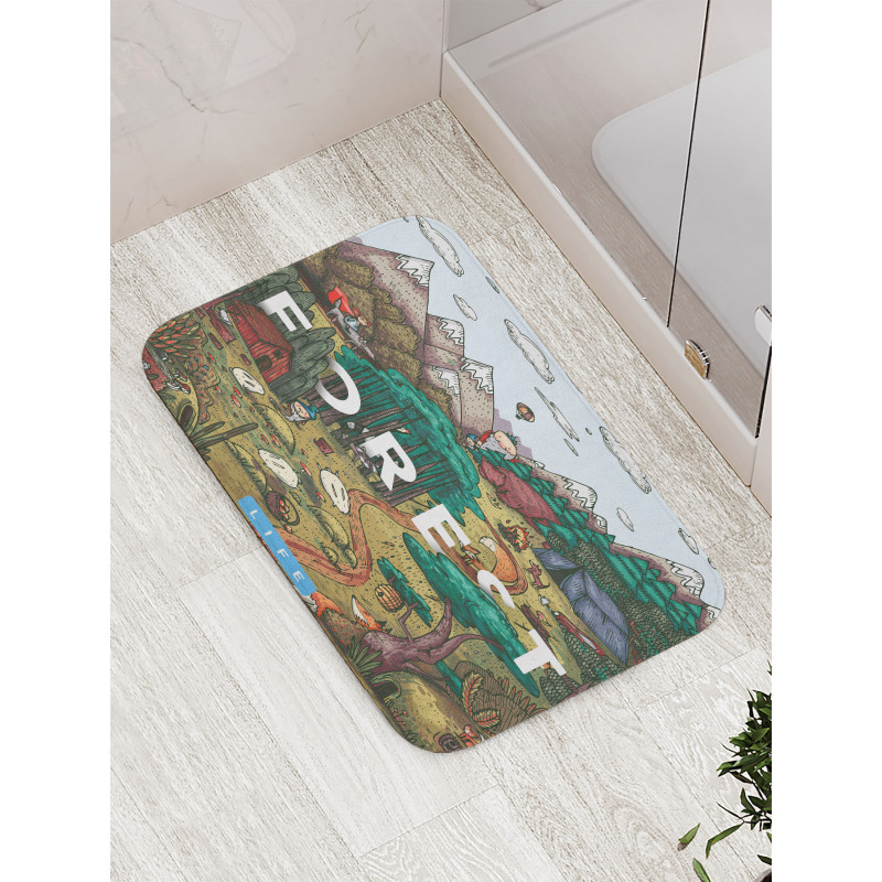 Mountain Range Valley Bath Mat