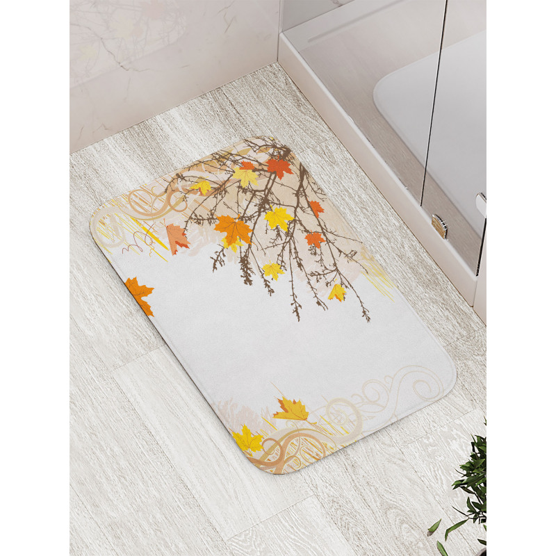 Maple Leaves in Autumn Bath Mat