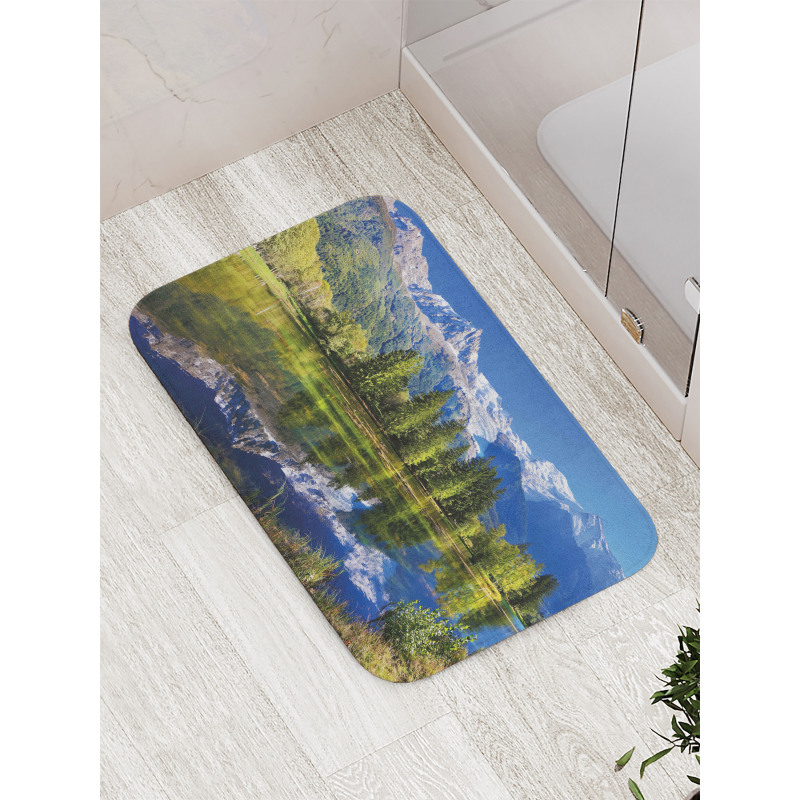 Mountain Lake Evergreen Bath Mat