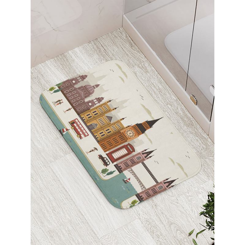 Travel Scenery Big Ben Bath Mat