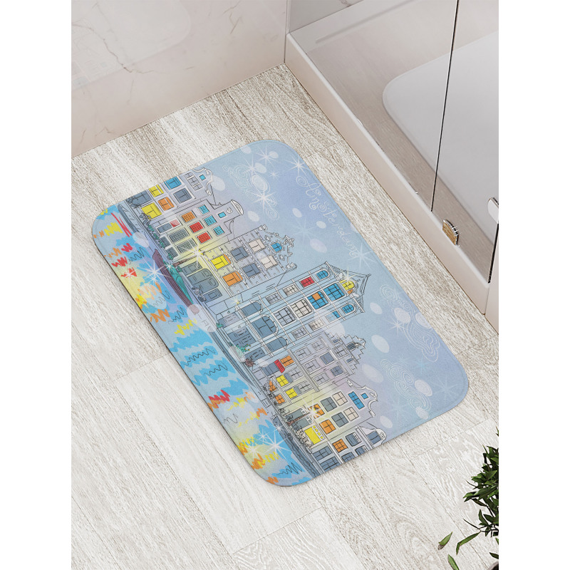 Amsterdam Canal Xmas Bath Mat