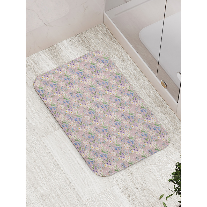 Farm Flower Lilacs Bloom Bath Mat