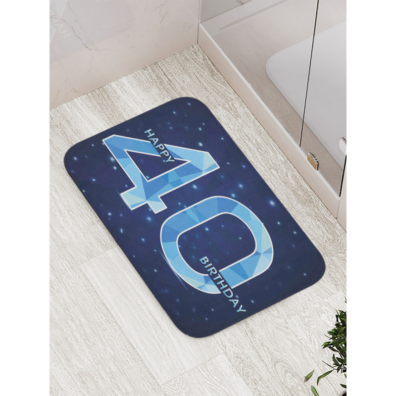 Number 40 Emblem Bath Mat