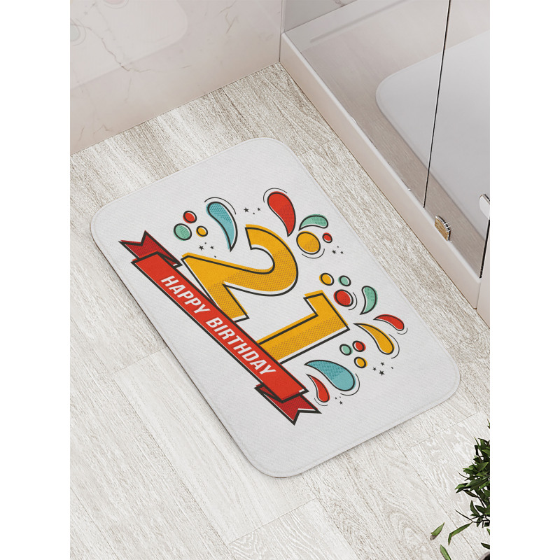 Digital 21 Birthday Bath Mat