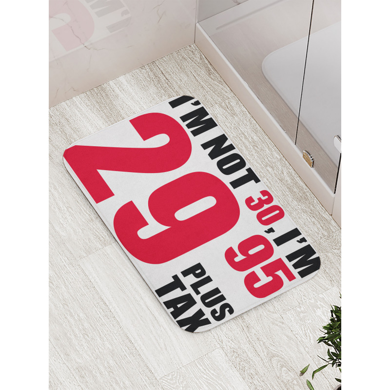 Forever Young Slogan Bath Mat