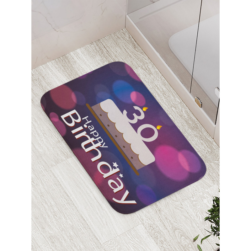 Birthday Cake Candles Bath Mat