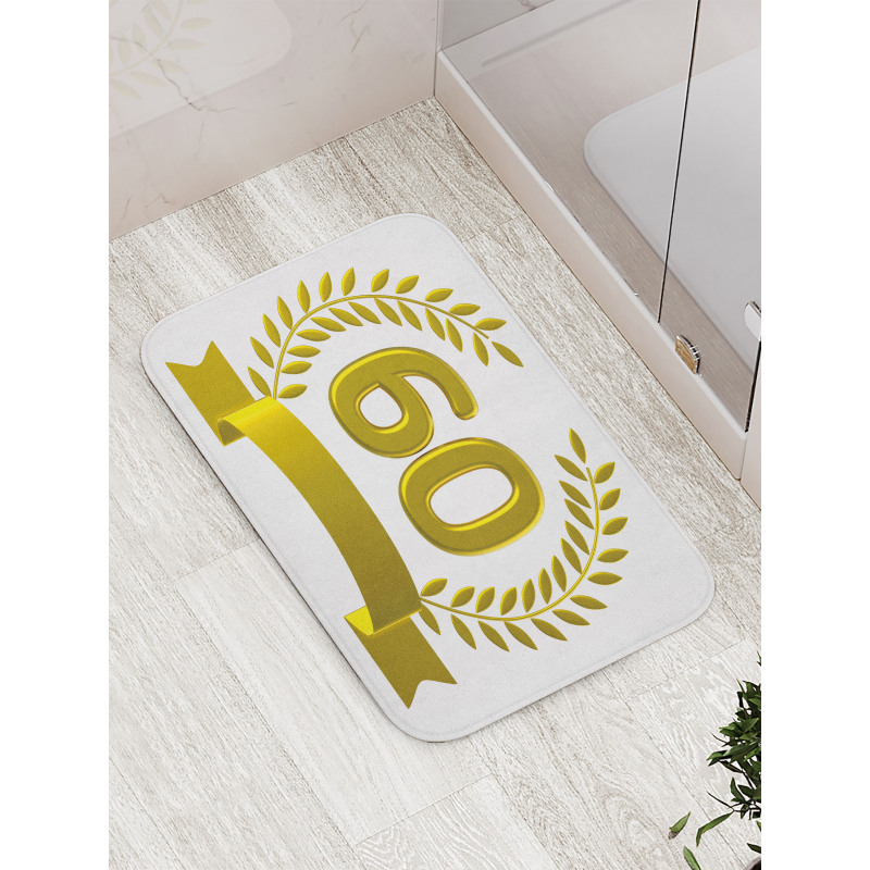 Golden Age Birthday Bath Mat