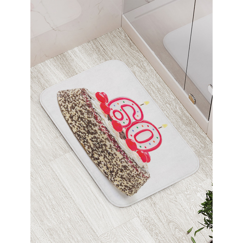 Party Cake Candle Bath Mat