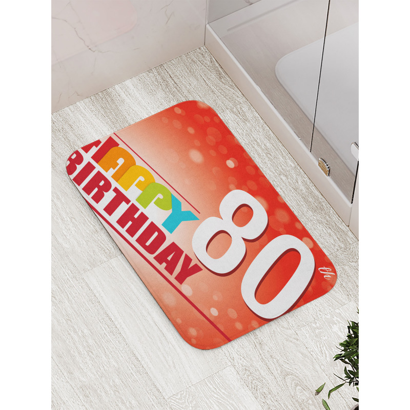 80 Old Birthday Party Bath Mat