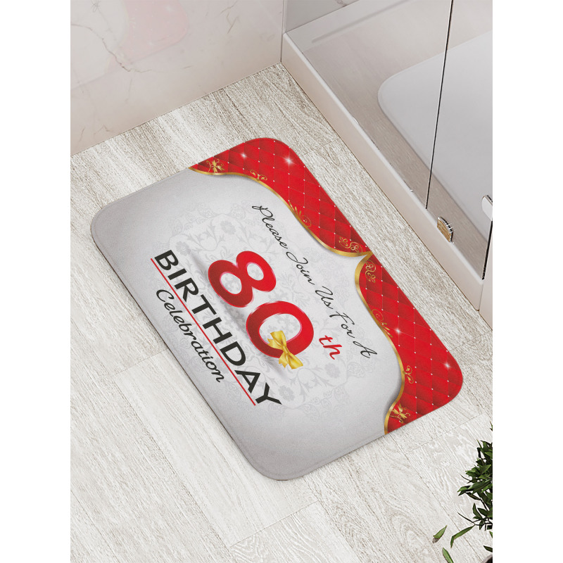 Birthday Party Invite Bath Mat