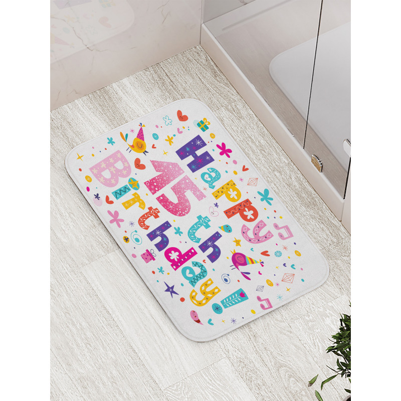 Teenage Girl Birthday Bath Mat