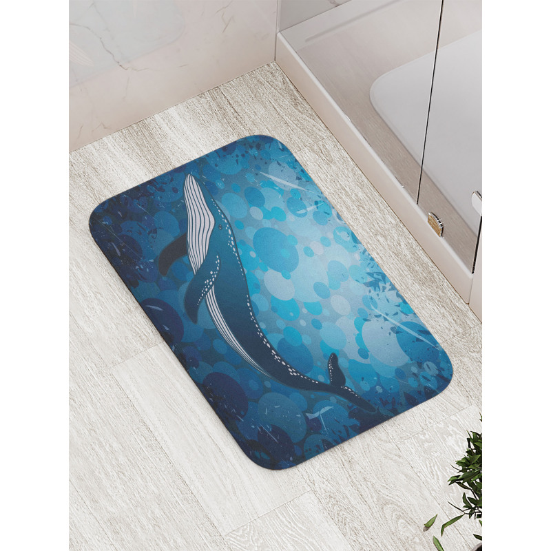 Marine Motif Ocean Retro Bath Mat