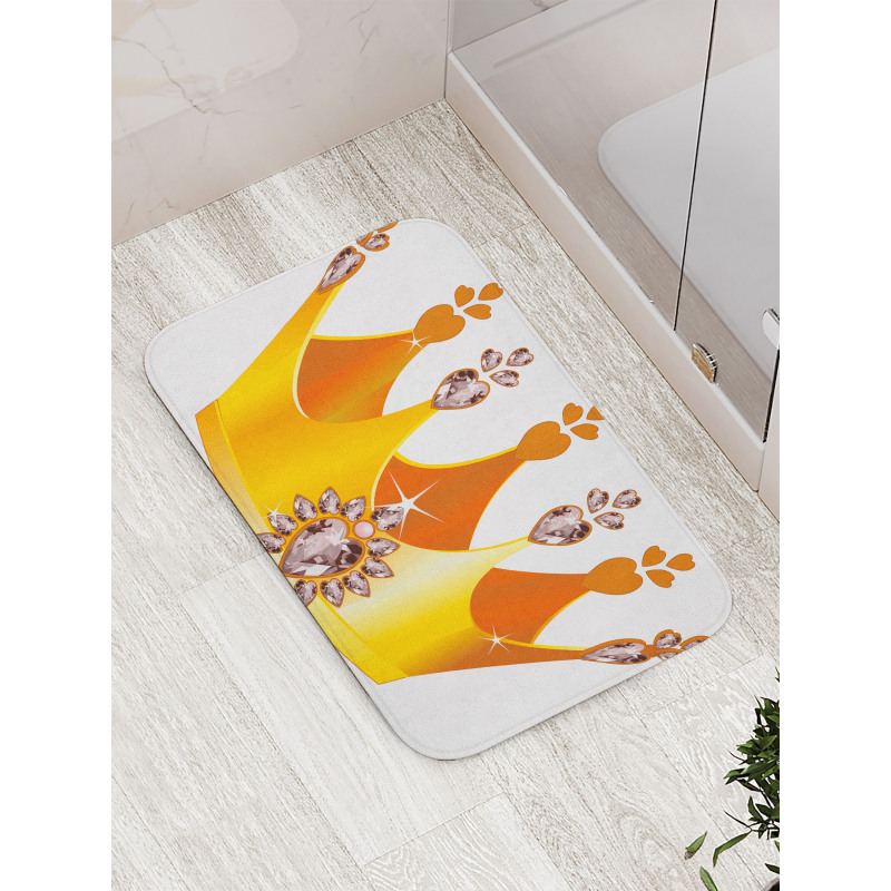 Cartoon Princess Crown Bath Mat