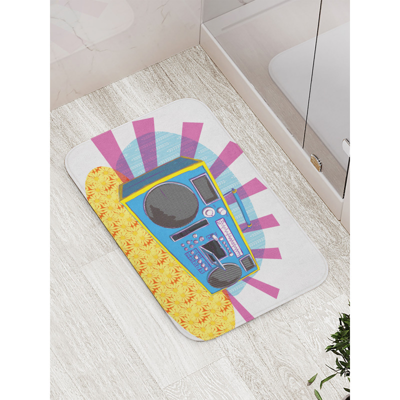 Boom Box Pop Art Dance Bath Mat