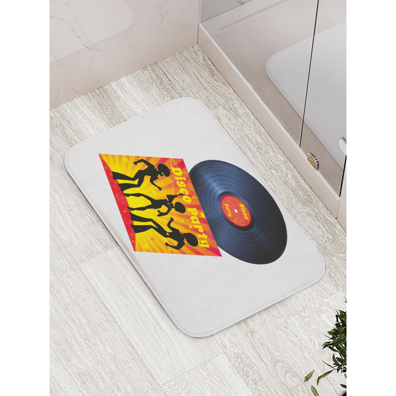 Record Cover Disco Party Bath Mat